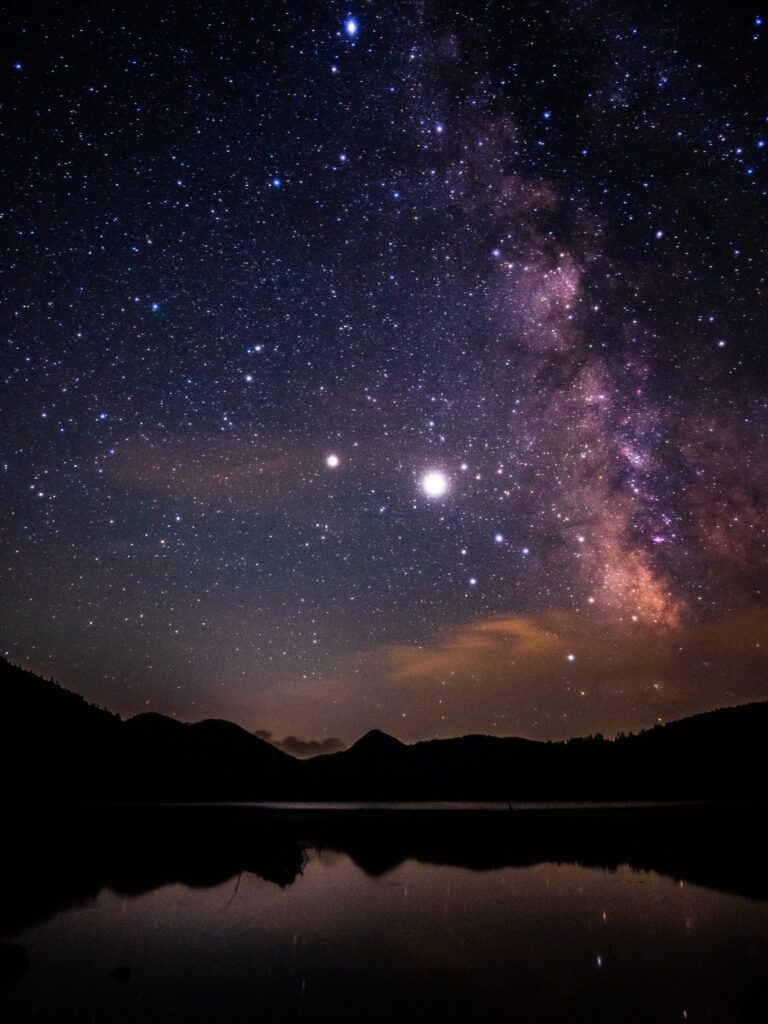 星空　然別湖